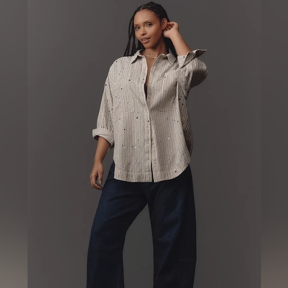 NWT‎ Anthropologie Pilcro Studio Smock Buttondown Shirt 3X Plus - Picture 10 of 15